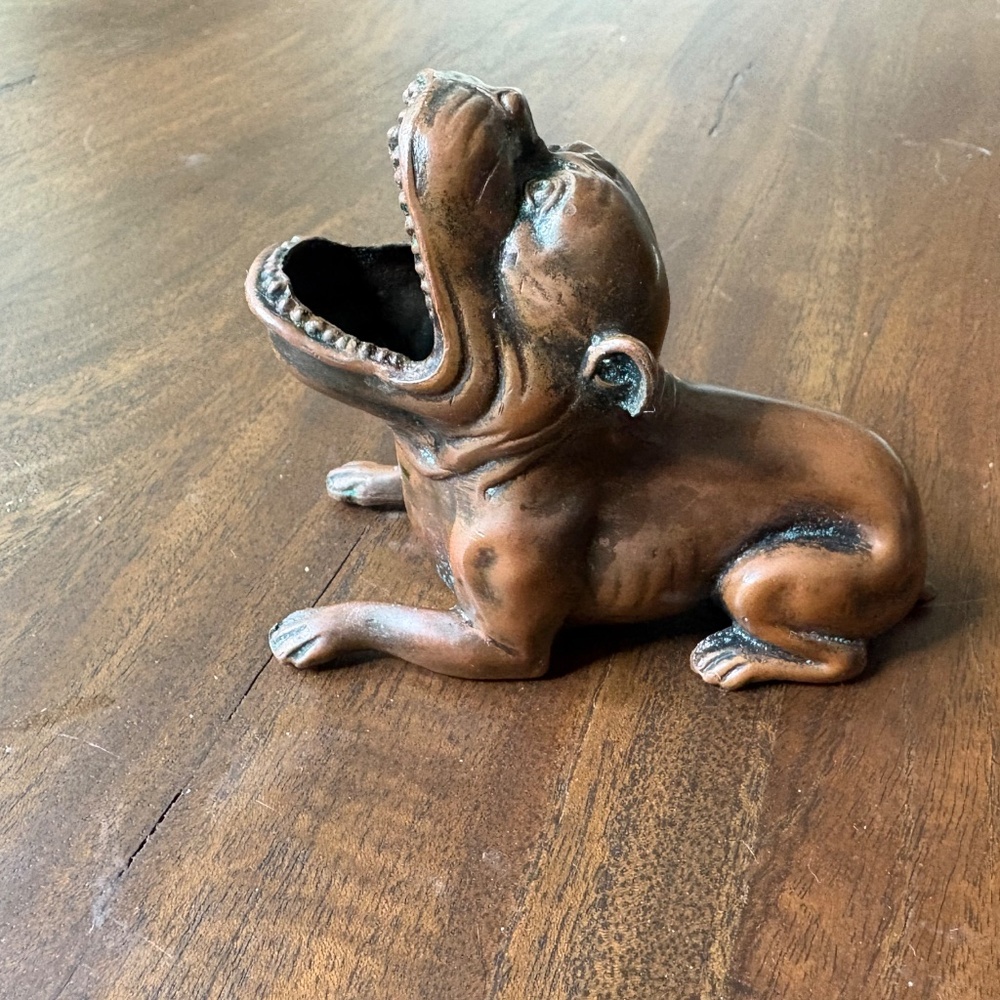 Jennings Brothers-Antique Bronze Bulldog Cigar Ashtray
